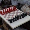 Dhivehi Raazuvaa Spray Painted Red & Black with Board - Image 4