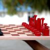 Dhivehi Raazuvaa Spray Painted Red & Black with Board - Image 2